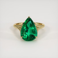 5.34 Ct. Emerald Ring, 18K Yellow Gold 1