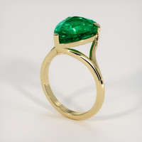 5.34 Ct. Emerald Ring, 18K Yellow Gold 2