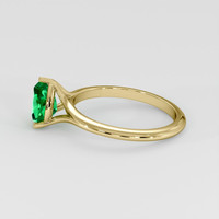 1.03 Ct. Emerald Ring, 18K Yellow Gold 4