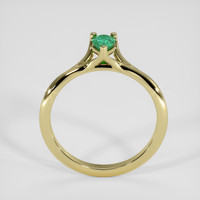 0.35 Ct. Emerald Ring, 18K Yellow Gold 3