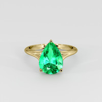 3.00 Ct. Emerald Ring, 18K Yellow Gold 1