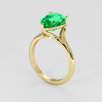 3.00 Ct. Emerald Ring, 18K Yellow Gold 2