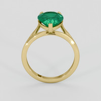 3.19 Ct. Emerald Ring, 18K Yellow Gold 3