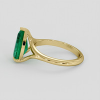 3.19 Ct. Emerald Ring, 18K Yellow Gold 4