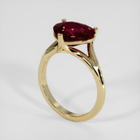 4.18 Ct. Red Spessartite Garnet Ring, 18K Yellow Gold 2