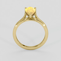 1.58 Ct. Orangish Yellow Precious Topaz Ring, 18K Yellow Gold 3