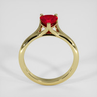 0.76 Ct. Ruby Ring, 18K Yellow Gold 3