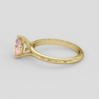 1.16 Ct. Padparadscha Sapphire Ring, 18K Yellow Gold 4