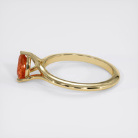 1.35 Ct. Orange Sapphire Ring, 18K Yellow Gold 4