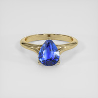 2.01 Ct. Blue Sapphire Ring, 18K Yellow Gold 1