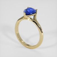 2.01 Ct. Blue Sapphire Ring, 18K Yellow Gold 2