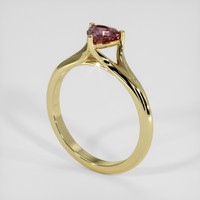 0.70 Ct. Pinkish Brown Sapphire Ring, 18K Yellow Gold 2