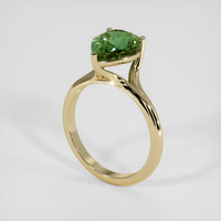 3.00 Ct. Green Sapphire Ring, 18K Yellow Gold 2