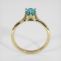 1.23 Ct. Greenish Blue Sapphire Ring, 18K Yellow Gold 3
