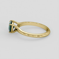 0.94 Ct. Bluish Green Sapphire Ring, 18K Yellow Gold 4