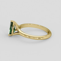 1.16 Ct. Bluish Green Sapphire Ring, 18K Yellow Gold 4