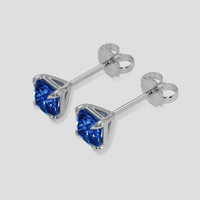 <span>1.24</span> <span class="tooltip-light">Ct.Tw.<span class="tooltiptext">Total Carat Weight</span></span> Blue Sapphire Earrings, Platinum 950 3