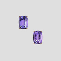<span>1.78</span> <span class="tooltip-light">Ct.Tw.<span class="tooltiptext">Total Carat Weight</span></span> Violet Tanzanite Earrings, 14K Rose Gold 1