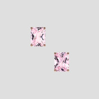 <span>4.28</span>&nbsp;<span class="tooltip-light">Ct.Tw.<span class="tooltiptext">Total Carat Weight</span></span> Peach Sapphire Earrings, 14K Rose Gold 1