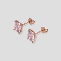 <span>4.28</span>&nbsp;<span class="tooltip-light">Ct.Tw.<span class="tooltiptext">Total Carat Weight</span></span> Peach Sapphire Earrings, 14K Rose Gold 3