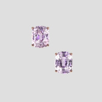 <span>5.57</span>&nbsp;<span class="tooltip-light">Ct.Tw.<span class="tooltiptext">Total Carat Weight</span></span> Pinkish Purple Sapphire Earrings, 14K Rose Gold 1