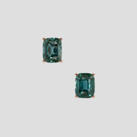 <span>3.68</span> <span class="tooltip-light">Ct.Tw.<span class="tooltiptext">Total Carat Weight</span></span> Greenish Blue Sapphire Earrings, 14K Rose Gold 1