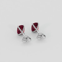 <span>2.14</span> <span class="tooltip-light">Ct.Tw.<span class="tooltiptext">Total Carat Weight</span></span> Purplish Red Ruby Earrings, 14K White Gold 4