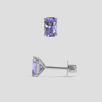 <span>1.25</span> <span class="tooltip-light">Ct.Tw.<span class="tooltiptext">Total Carat Weight</span></span> Purple Sapphire Earrings, 14K White Gold 2