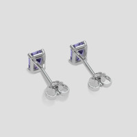<span>1.25</span> <span class="tooltip-light">Ct.Tw.<span class="tooltiptext">Total Carat Weight</span></span> Purple Sapphire Earrings, 14K White Gold 4