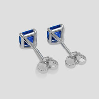 <span>1.24</span>&nbsp;<span class="tooltip-light">Ct.Tw.<span class="tooltiptext">Total Carat Weight</span></span> Blue Sapphire Earrings, 18K White Gold 4