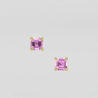 <span>0.51</span> <span class="tooltip-light">Ct.Tw.<span class="tooltiptext">Total Carat Weight</span></span> Purple Sapphire Earrings, 14K Yellow Gold 1