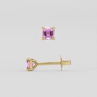 <span>0.51</span> <span class="tooltip-light">Ct.Tw.<span class="tooltiptext">Total Carat Weight</span></span> Purple Sapphire Earrings, 14K Yellow Gold 2
