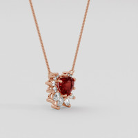 1.28 Ct. Ruby Pendant, 14K Rose Gold 2