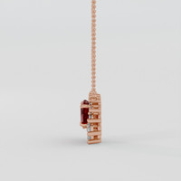 1.28 Ct. Ruby Pendant, 14K Rose Gold 3