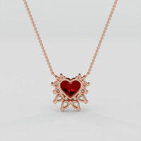 1.28 Ct. Ruby Pendant, 14K Rose Gold 4