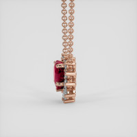 4.10 Ct. Purplish Red Ruby Pendant, 14K Rose Gold 3