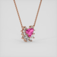 1.56 Ct. Pink Sapphire Pendant, 14K Rose Gold 2