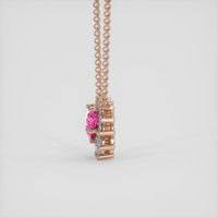 1.56 Ct. Pink Sapphire Pendant, 14K Rose Gold 3