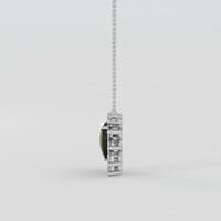 1.80 Ct. Black Sapphire Pendant, 14K White Gold 3