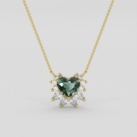 1.06 Ct. Color Change Garnet Pendant, 10K Yellow Gold 1
