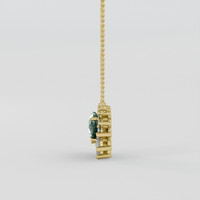 1.06 Ct. Color Change Garnet Pendant, 10K Yellow Gold 3