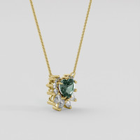1.06 Ct. Color Change Garnet Pendant, 14K Yellow Gold 2