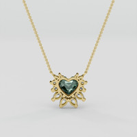 1.06 Ct. Color Change Garnet Pendant, 18K Yellow Gold 4