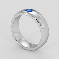 0.24 Ct. Blue Sapphire Ring, Silver 2