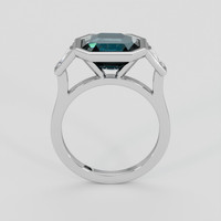4.59 Ct. Greenish Blue Sapphire Ring, 14K White Gold 3