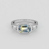 2.08 Ct. Bi Color / Parti Sapphire Ring, 14K White Gold 1