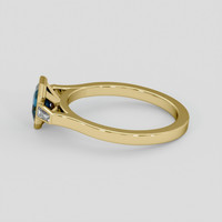 1.02 Ct. Greenish Blue Sapphire Ring, 10K Yellow Gold 4