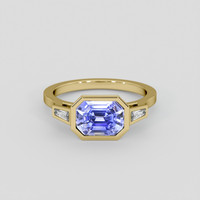 2.70 Ct. Violet Sapphire Ring, 10K Yellow Gold 1