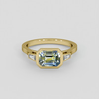 2.02 Ct. Bi Color Sapphire Ring, 10K Yellow Gold 1