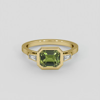 1.91 Ct. Green Sapphire Ring, 10K Yellow Gold 1